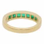 Emerald Half Eternity Band Ring