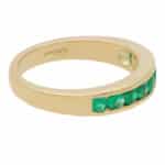 Emerald Half Eternity Band Ring