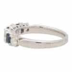 Blue Sapphire and Diamond Seven Stone Ring