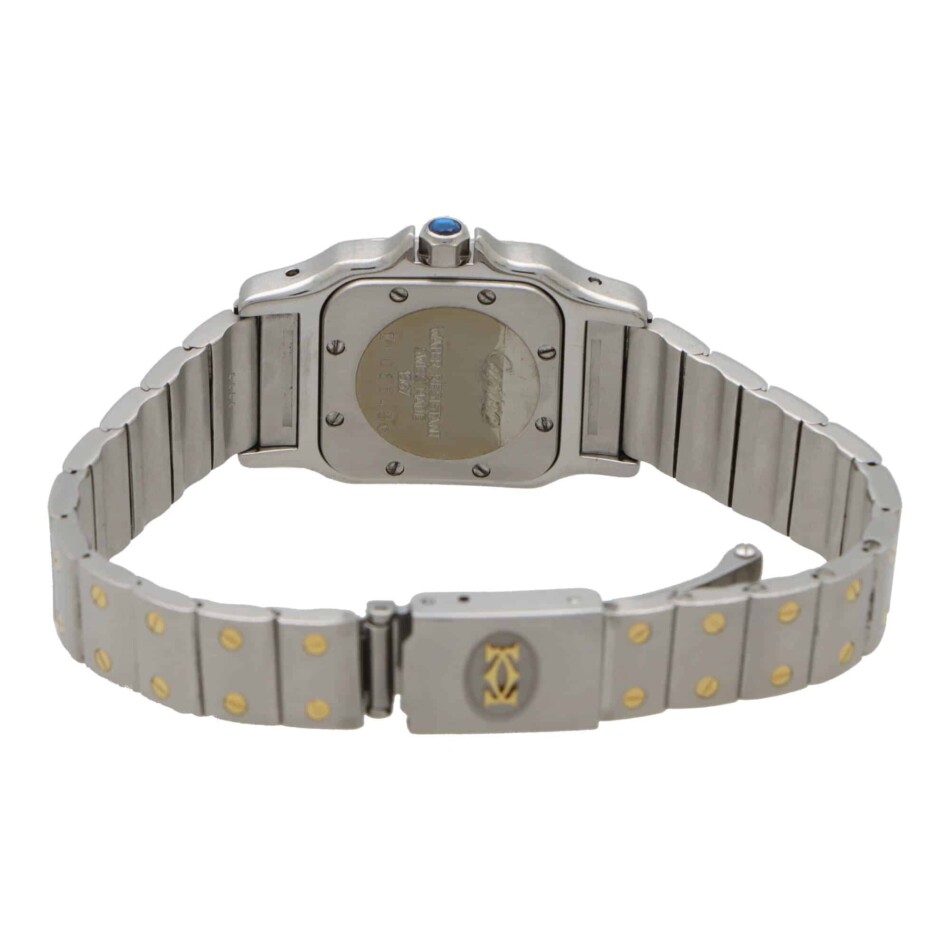 Vintage Cartier Sanots Galbee 24mm Steel and Gold Watch