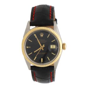 Vintage 1975 Black Dial Rolex Oyster Perpetual Datejust Watch