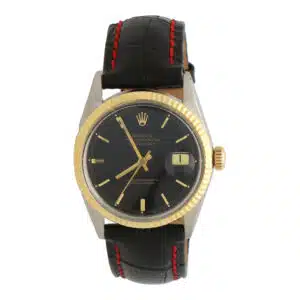 Vintage 1975 Black Dial Rolex Oyster Perpetual Datejust Watch