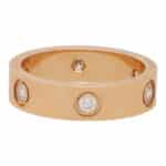 Vintage Cartier Six Diamond Love Ring in Rose Gold