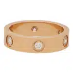 Vintage Cartier Six Diamond Love Ring in Rose Gold