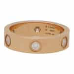 Vintage Cartier Six Diamond Love Ring in Rose Gold