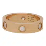 Vintage Cartier Six Diamond Love Ring in Rose Gold