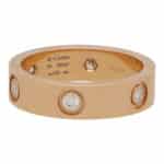 Vintage Cartier Six Diamond Love Ring in Rose Gold