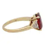 Vintage Boucheron Unheated Ruby and Diamond Ring