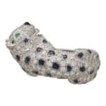 Vintage Cartier Diamond and Cabochon Sapphire Panther Ring