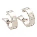 Vintage Cartier Full Diamond Love Hoop Earrings