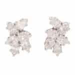 Vintage Harry Winston Diamond Cluster Earrings