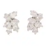 Vintage Harry Winston Diamond Cluster Earrings