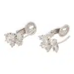 Vintage Harry Winston Diamond Cluster Earrings