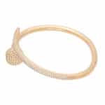 Vintage Cartier Diamond Juste Un Clou Bangle in Rose Gold, 17