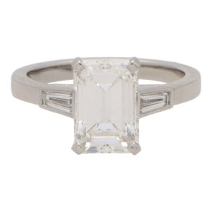 GIA Certified Emerald Cut Diamond Ring