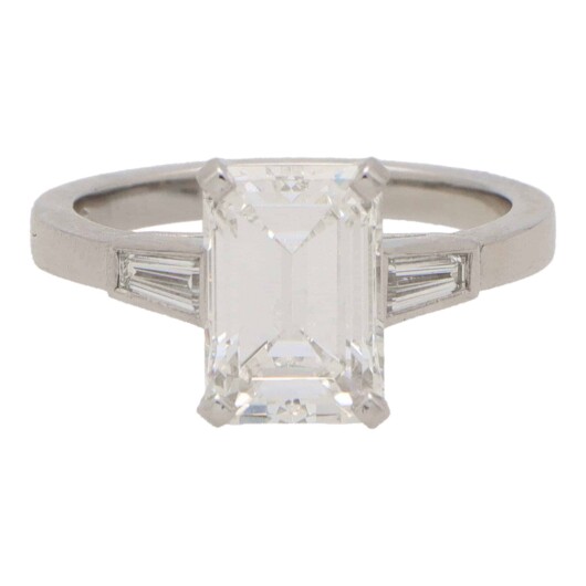 GIA Certified Emerald Cut Diamond Ring