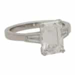 GIA Certified Emerald Cut Diamond Ring