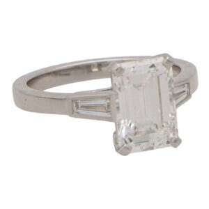 GIA Certified Emerald Cut Diamond Ring