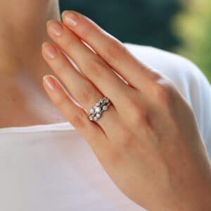 Contemporary Diamond Bubble Ring (Small Model)
