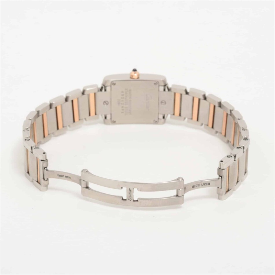 Vintage Cartier Tank Francaise Rose Gold & Mother of Pearl Watch