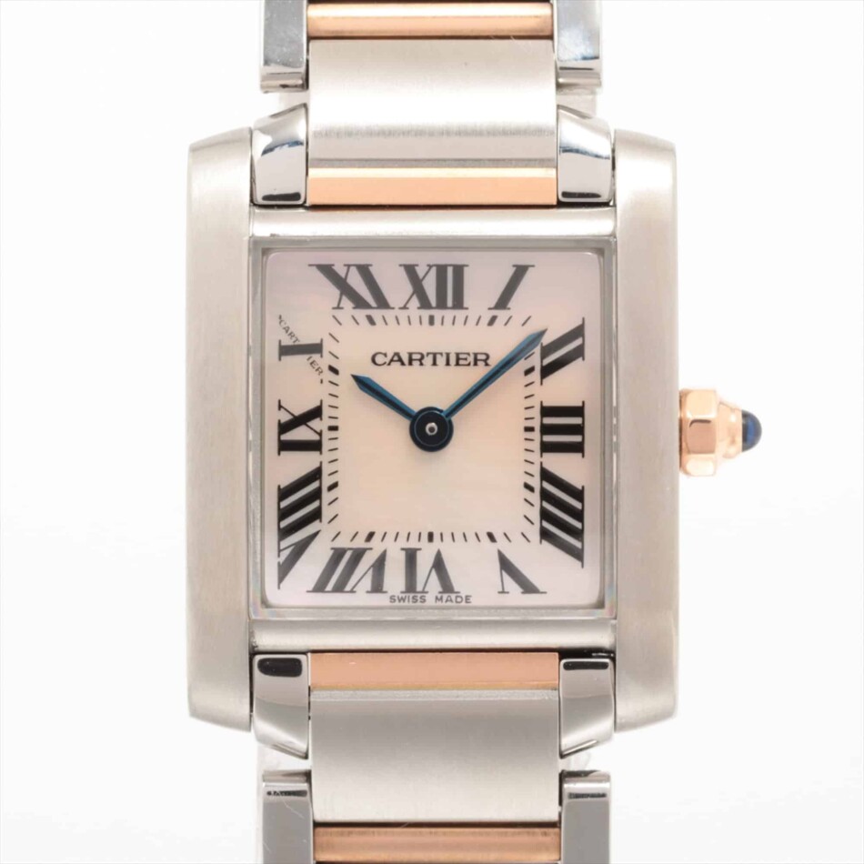 Vintage Cartier Tank Francaise Rose Gold & Mother of Pearl Watch