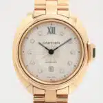 Vintage Cle de Cartier Rose Gold and Diamond Automatic Watch