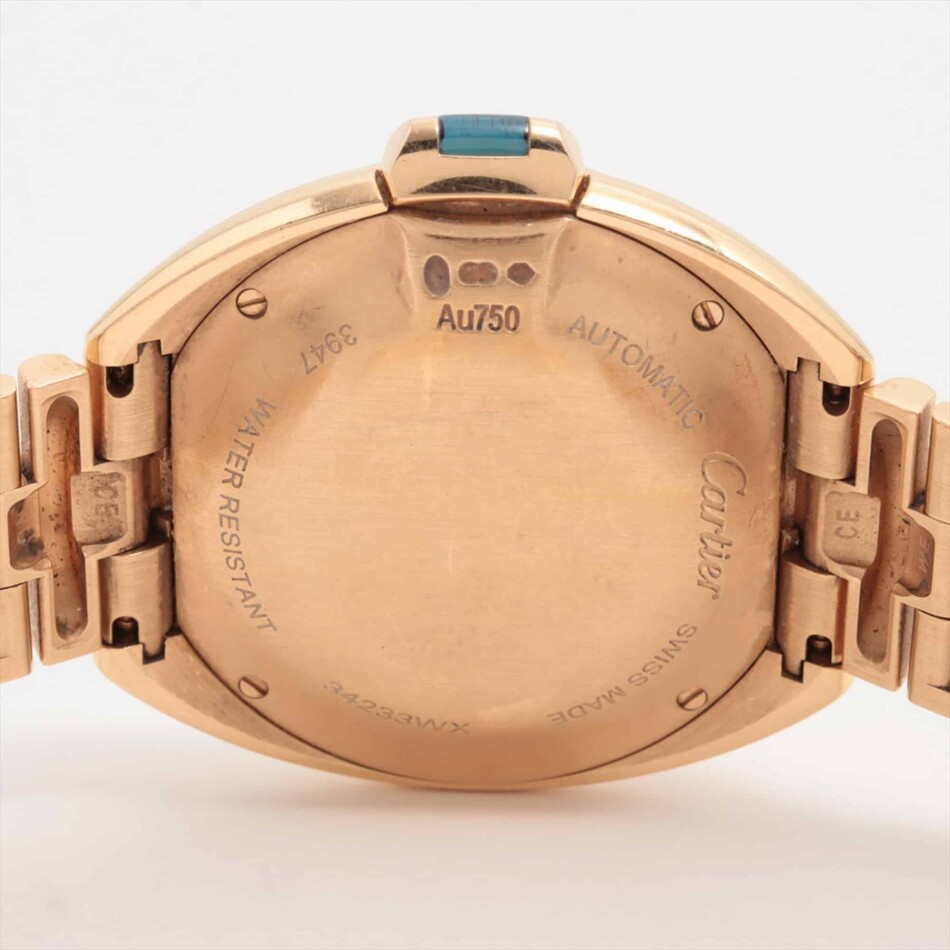 Vintage Cle de Cartier Rose Gold and Diamond Automatic Watch