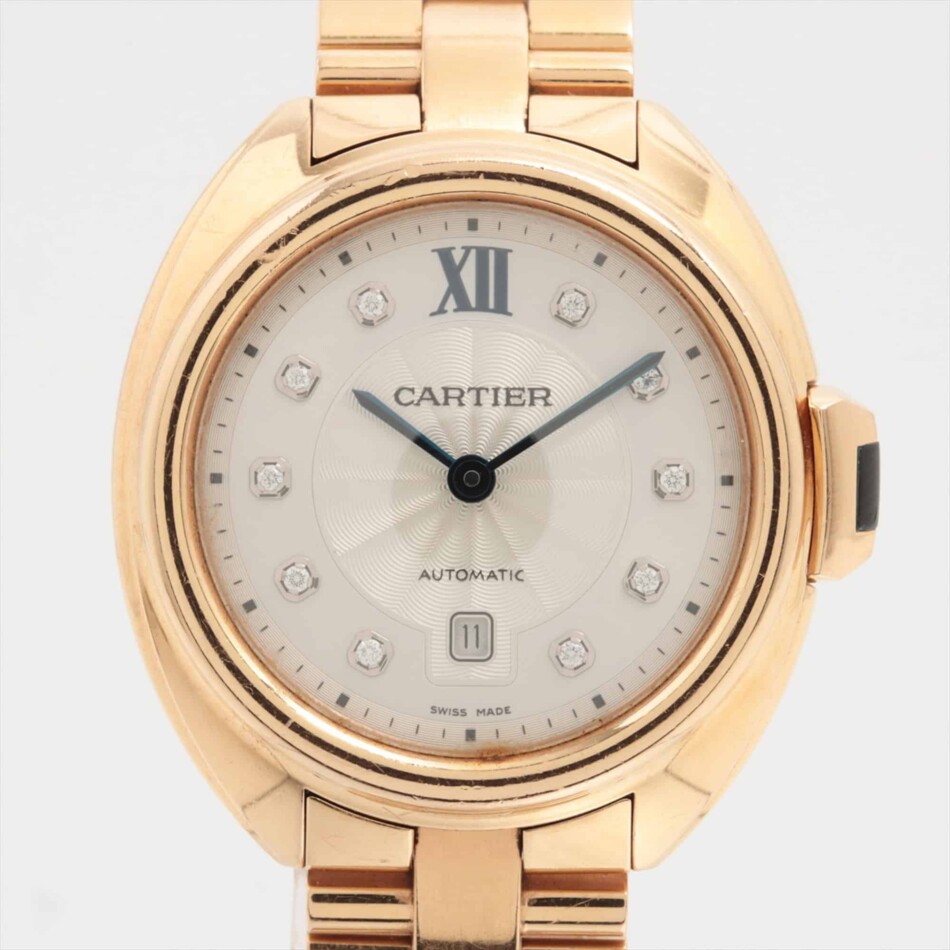 Vintage Cle de Cartier Rose Gold and Diamond Automatic Watch