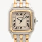 Vintage Cartier Panthere 27mm Gold and Steel Watch with Date