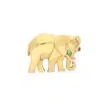 Vintage Cartier Ruby and Emerald Elephant Lapel Pin Brooch