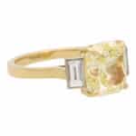 GIA Certified Natural Fancy Yellow Radiant Cut Diamond Ring