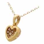 Vintage Cartier Diamond Heart Pendant Necklace