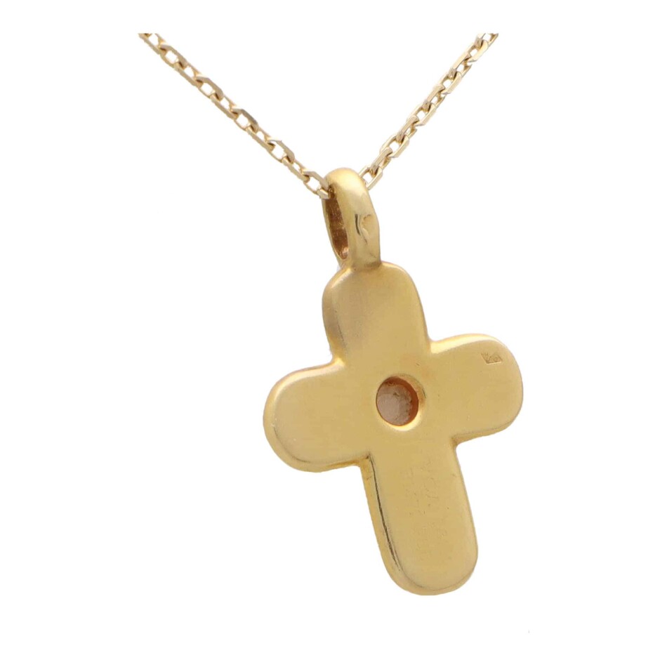 Vintage Van Cleef & Arpels Mother of Pearl Cross Pendant