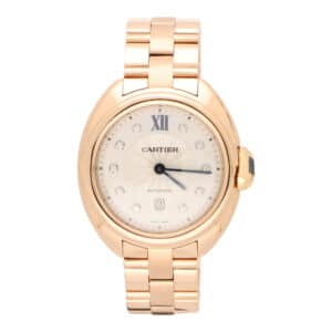 Vintage Cle de Cartier Rose Gold and Diamond Automatic Watch