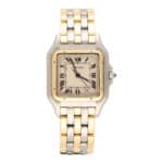 Vintage Cartier Panthere 27mm Gold and Steel Watch with Date