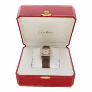 Vintage Cartier Tank Anglaise White Gold 30mm Watch