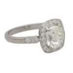 Antique Old Cushion Cut Diamond Cluster Ring