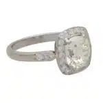 Antique Old Cushion Cut Diamond Cluster Ring