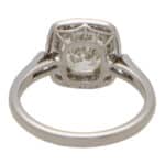 Antique Old Cushion Cut Diamond Cluster Ring