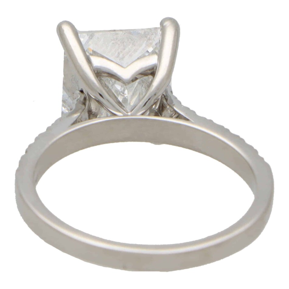 Certified 5.02ct Princess Cut Diamond Ring