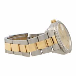Vintage 1992 Afterset Diamond Rolex Oyster Perpetual Date Watch
