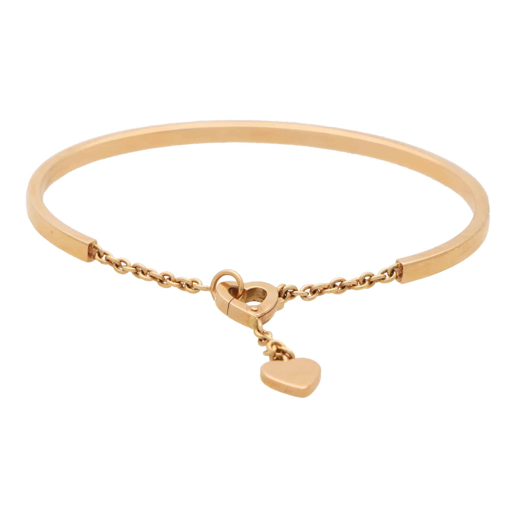 Bracelet with Heart in White Gold | KLENOTA