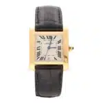 Vintage 28mm Cartier Tank Francaise Watch in 18k Yellow Gold