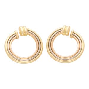 Vintage Cartier Large Trinity Hoop Earrings