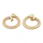 Vintage Cartier Large Trinity Hoop Earrings