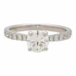 Contemporary GIA Certified 1ct Diamond Ring