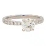 Contemporary GIA Certified 1ct Diamond Ring