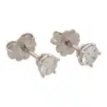 Vintage 1.50ct Diamond Solitaire Stud Earrings