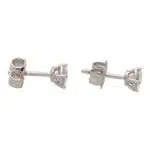 Vintage 1.50ct Diamond Solitaire Stud Earrings