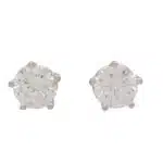 Vintage 1.50ct Diamond Solitaire Stud Earrings